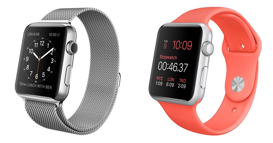 There are important design differences between the Apple Watch and Apple Watch Sport.