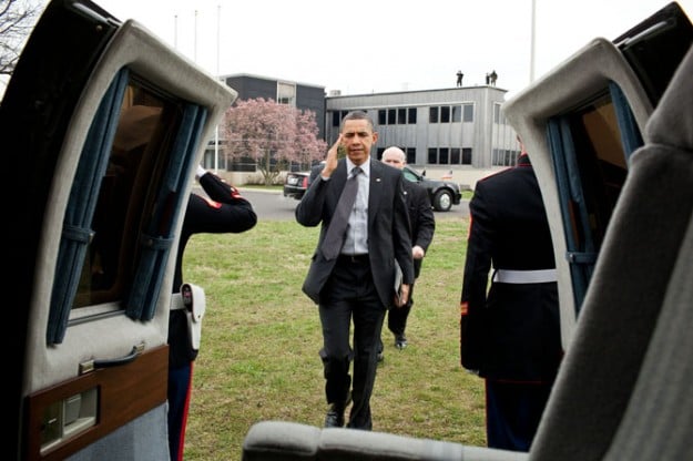 President Obama Carries and iPad 2
