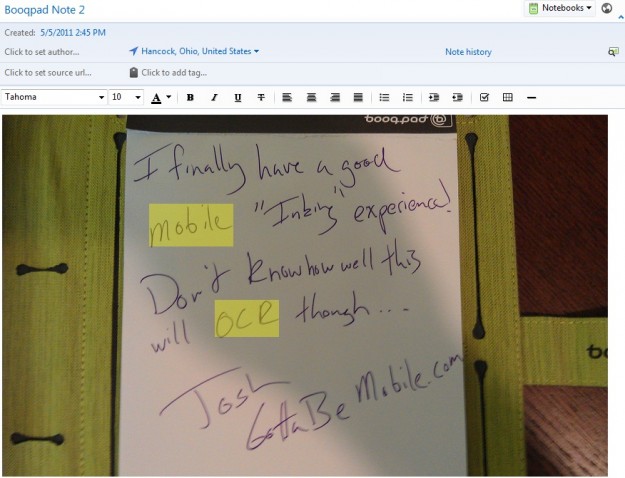 BooqPad Review - Evernote OCR