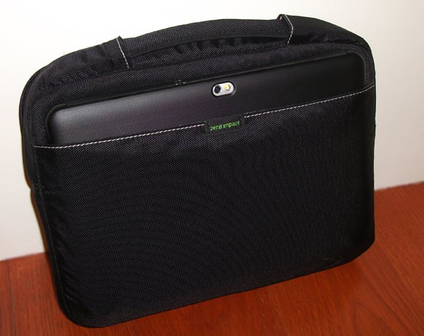 Brenthaven netbook sleeve with a Galaxy Tab in the back