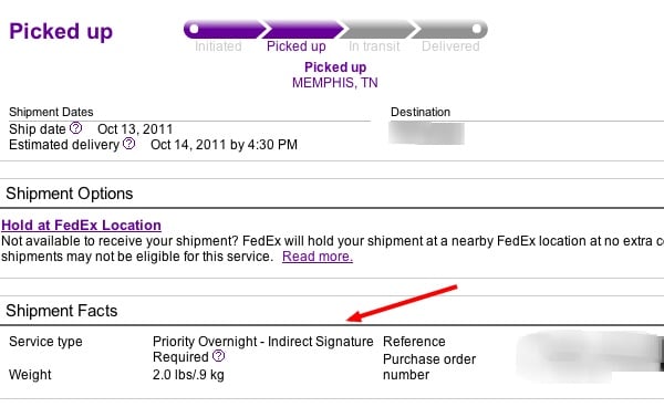 Fedex Signature Release iPhone 4S Verizon