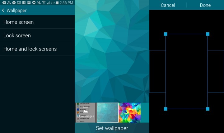 Here's how to change the Galaxy S5 wallpaper to black.