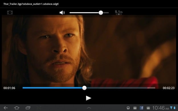 Samsung Galaxy Tab 8.9 - Thor is handsome, but his sadface isn't as good as Loki's