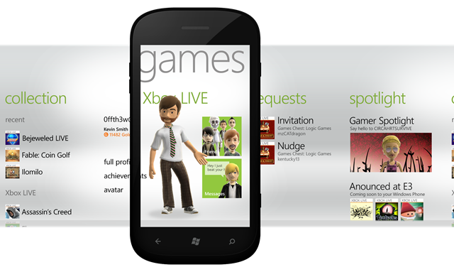 GamesHub Mango Windows Phone 7