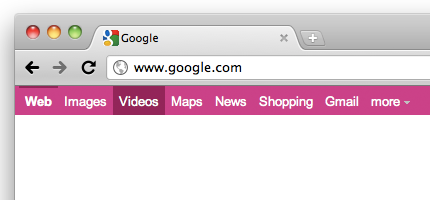 Google black bar pink Google black bar pink