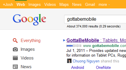 Google plus bar orange