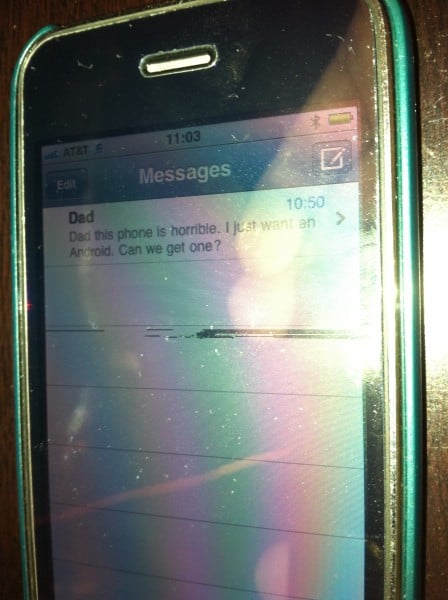 iPhone 3G with Crack in Screen