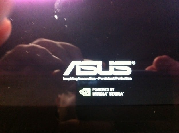 New ASUS Eee Pad Transformer Splash Screen with Power by Nvidia
