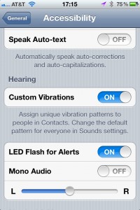 Change alerts and custom vibrations