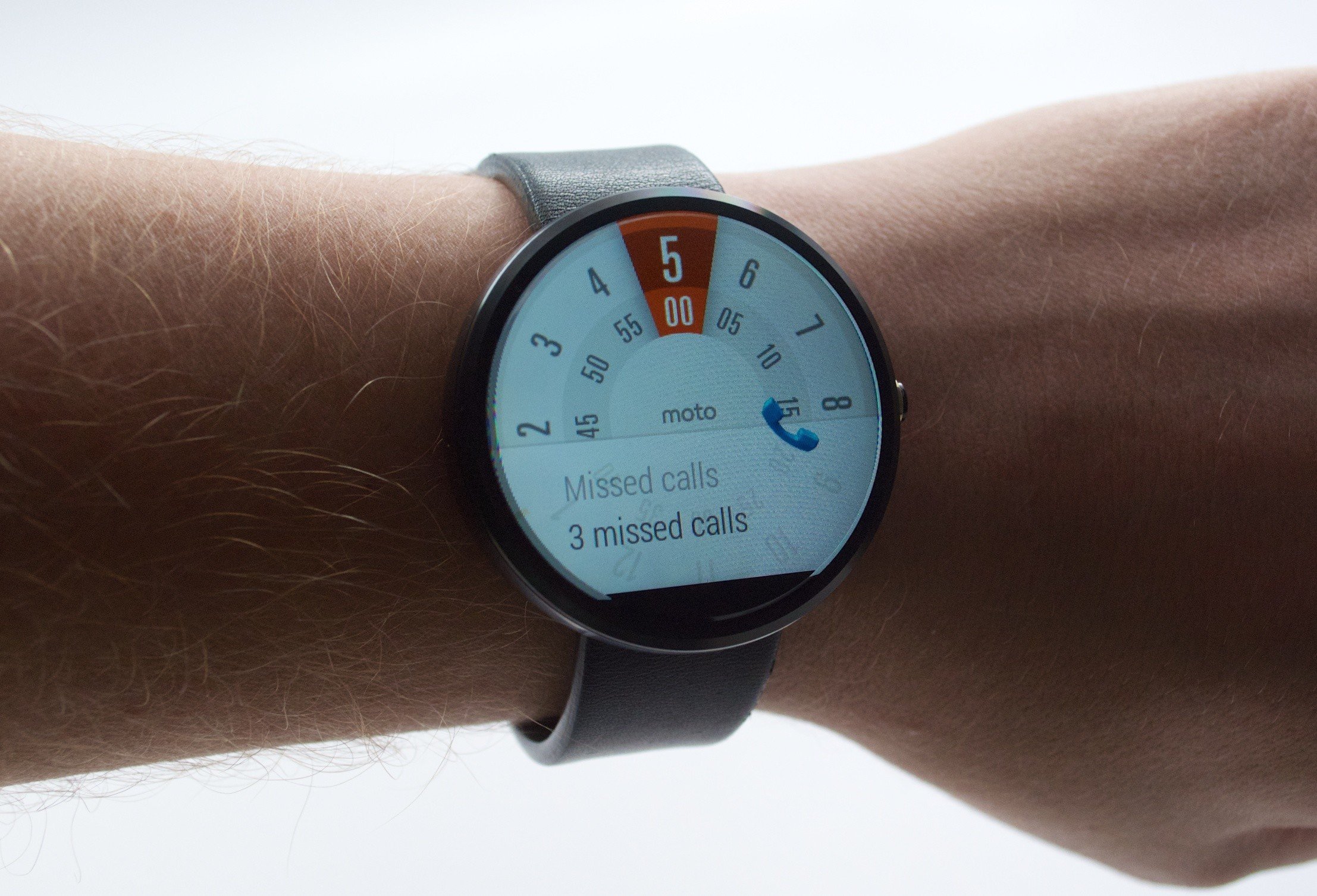 The Moto 360 shows any notification that is on your Android phone.