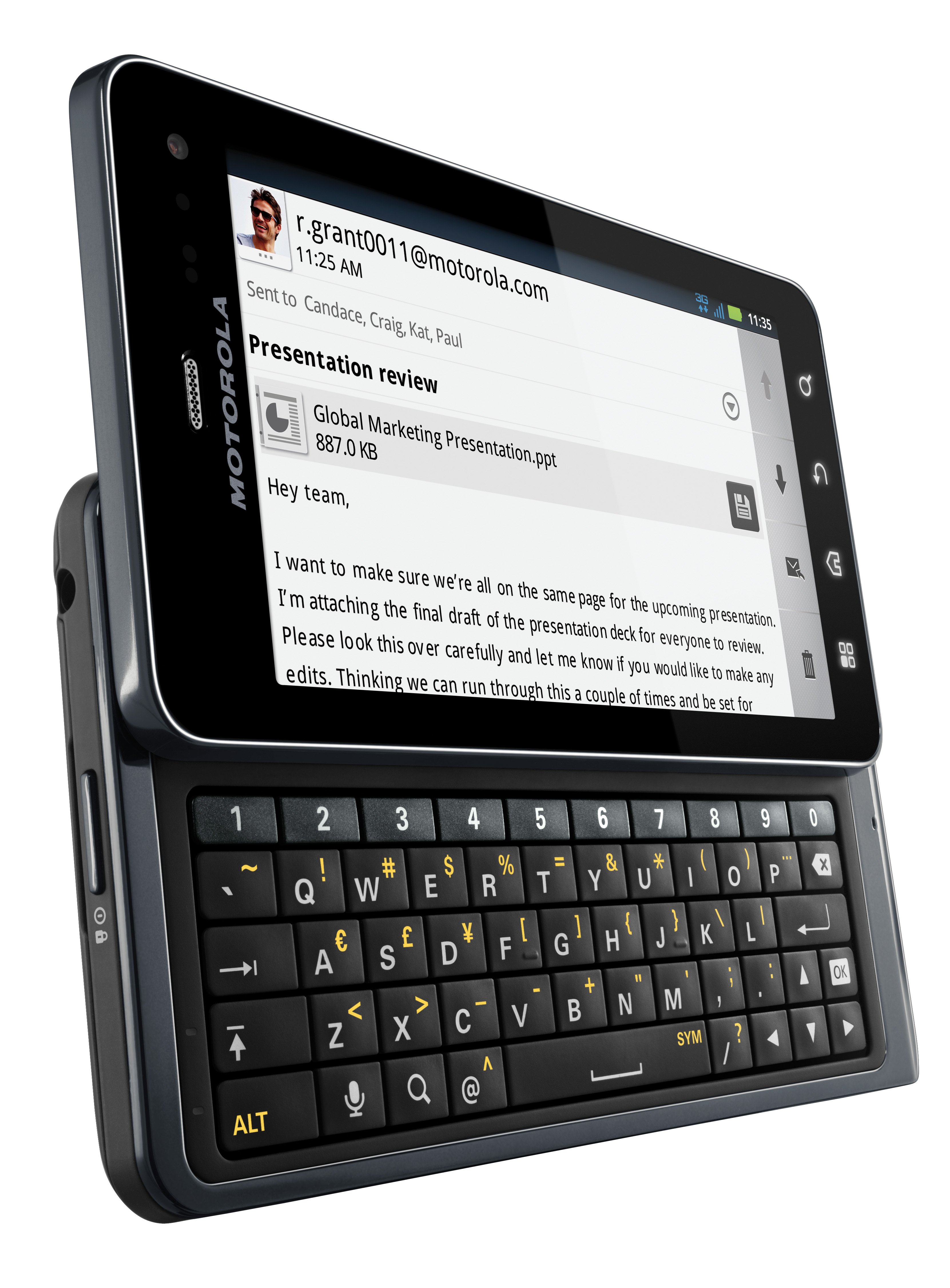 Motorola Droid 3 Keyboard Angle
