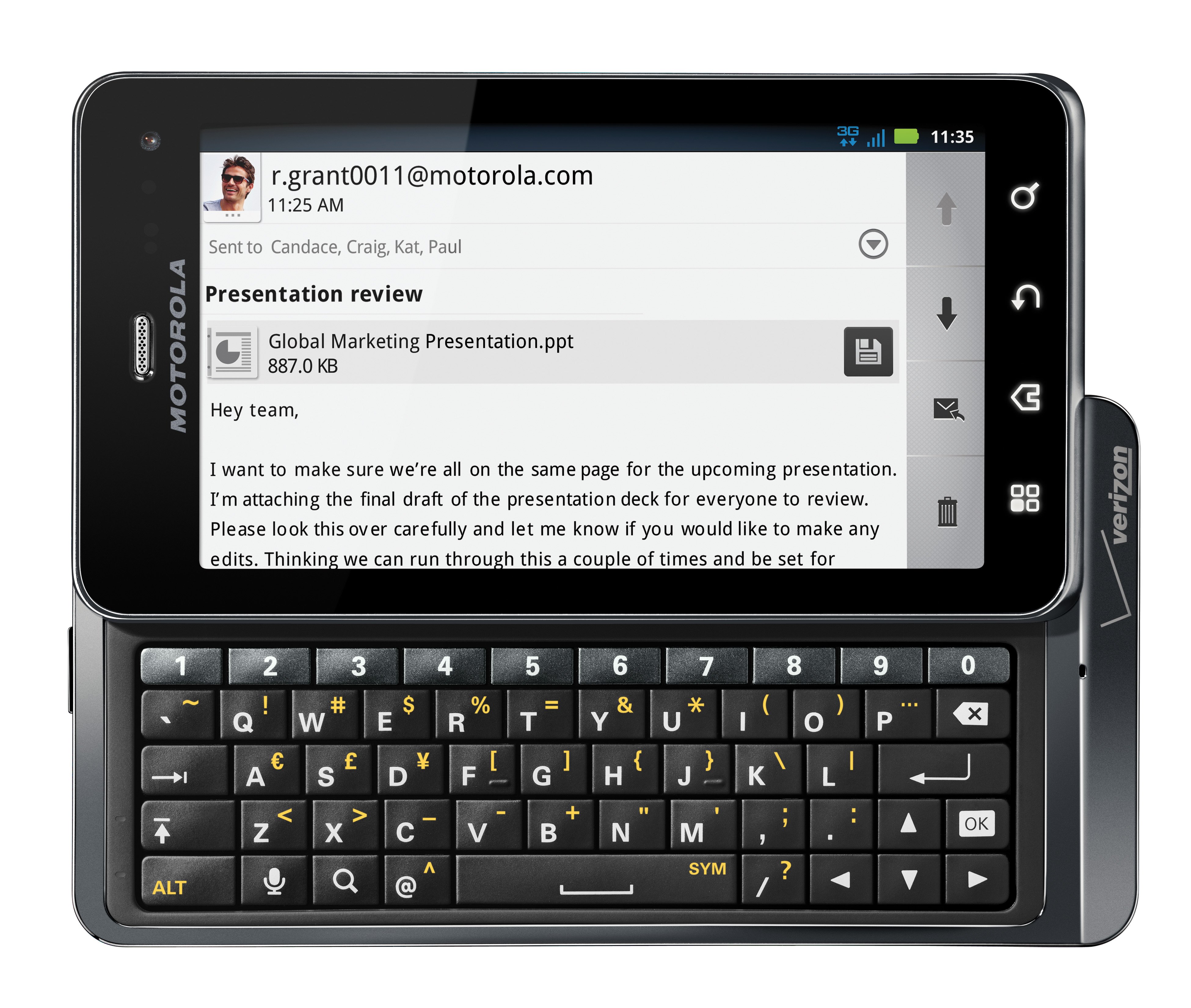 Motorola Droid 3 Keyboard