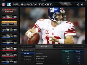 NFL Sunday Ticket iPad app