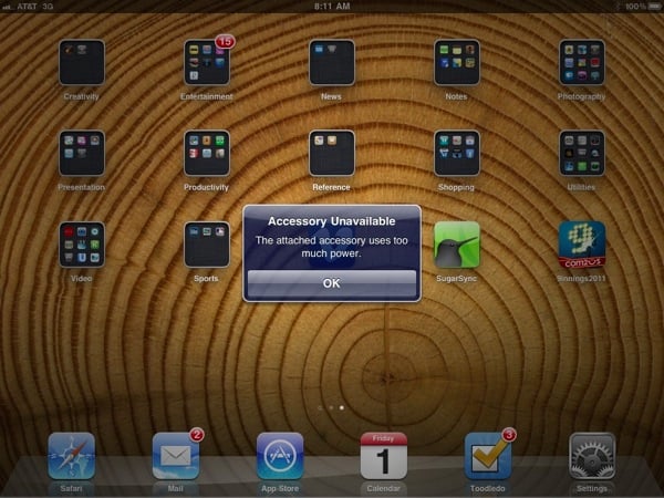 Error Message when plugging Flip Ultra HD directly into iPad 2
