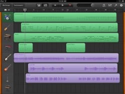 GarageBand iPad app Tracks