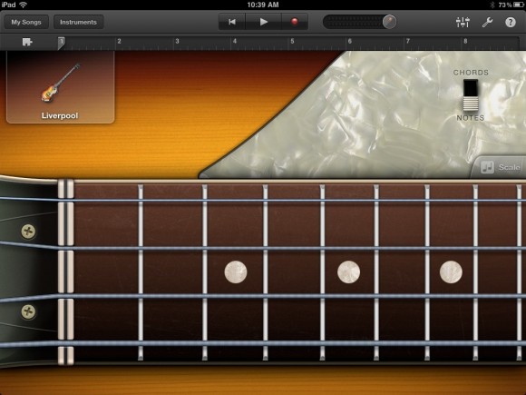 Guitar from GarageBand for iPad