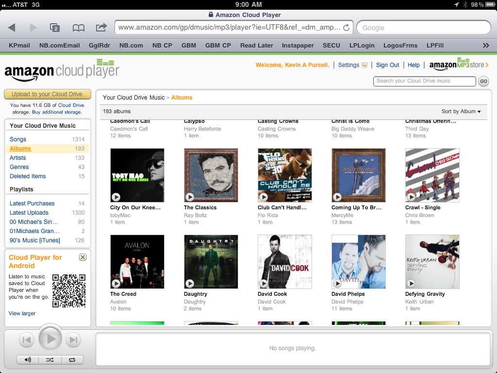 Amazon Cloud Player in Safari