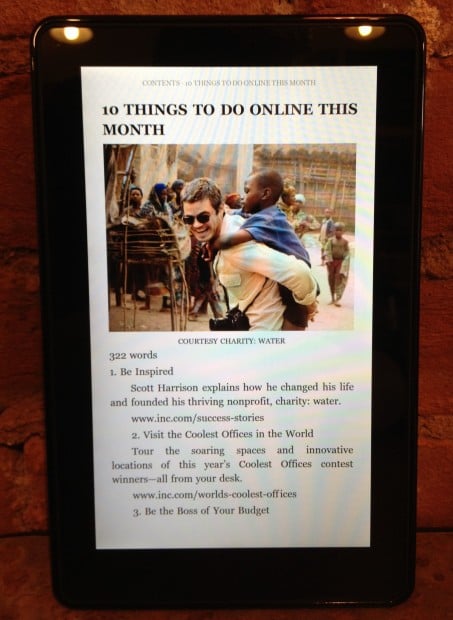 Poor formatting on Kindle Fire Magazines