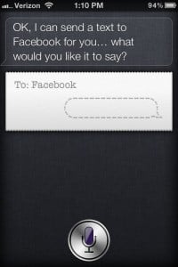 How to post to Facebook with Siri