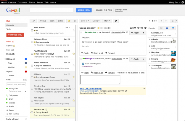 Preview Pane in gmail