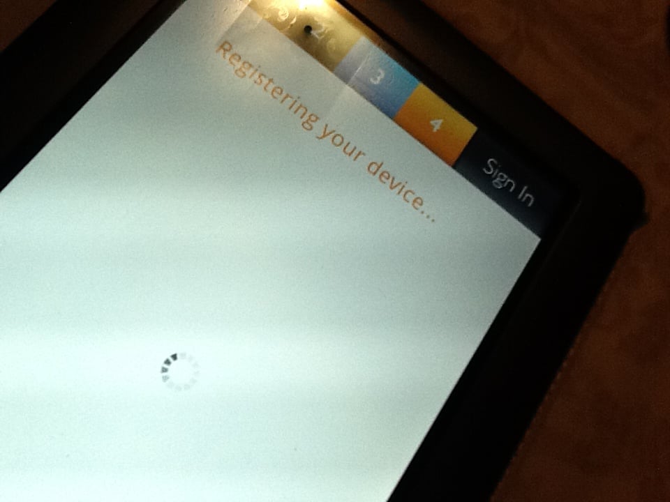 My Nook Color won't register after update