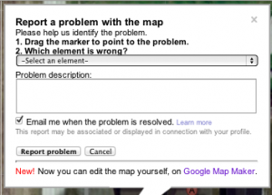 Report a Problem with Google Maps