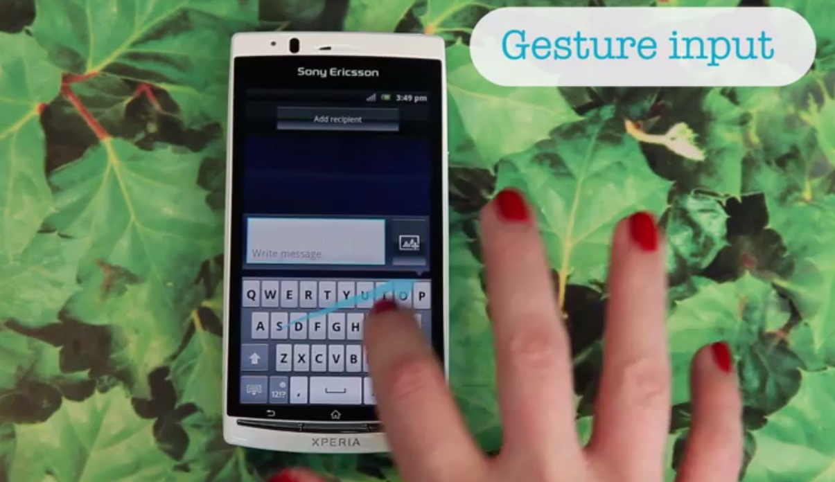 Sony Gesture Typing