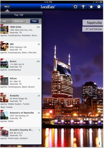Local Eats iPad App