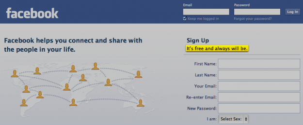 Facebook will not charge. Facebook will not charge.