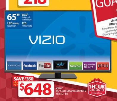 Walmart&#39;s Biggest Black Friday 2014 Deal: 65&quot; HDTV for $648