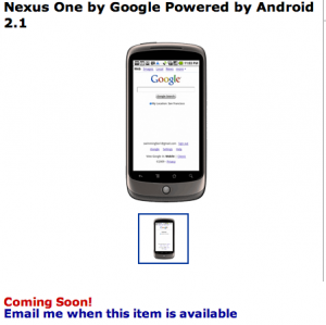 Nexus One at Walmart