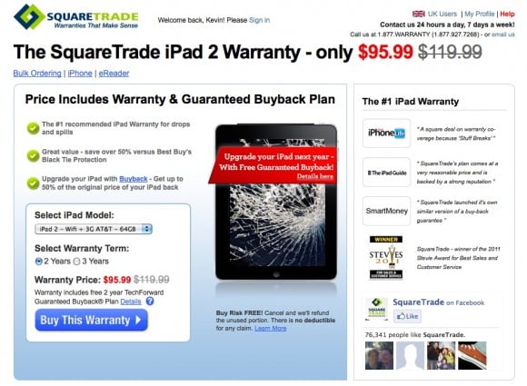 SquareTrade iPad Warranty