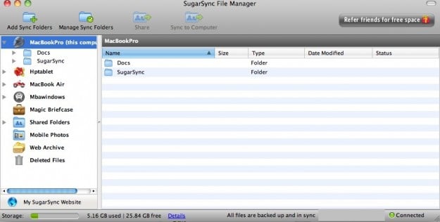 SugarSync File Manager