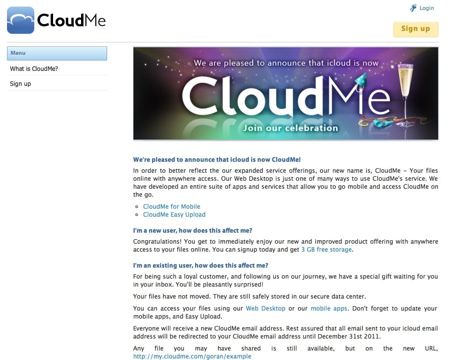 iCloud is CloudMe Not Apple