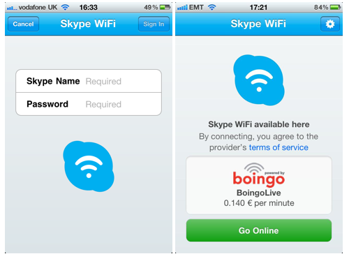Skype WiFi App