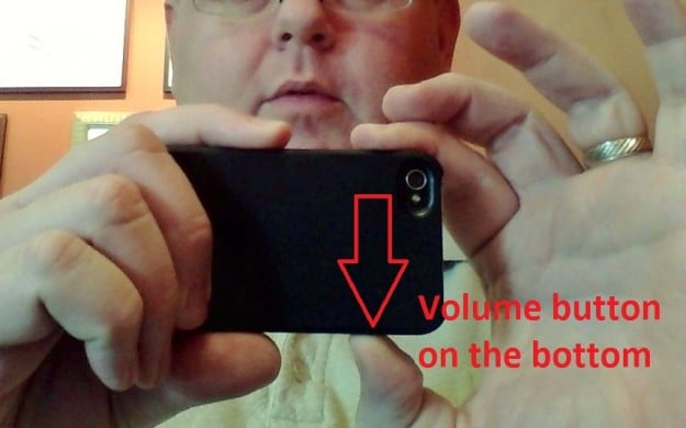 Holding camera with volume buttons on bottom helps keep fingers out of the shot