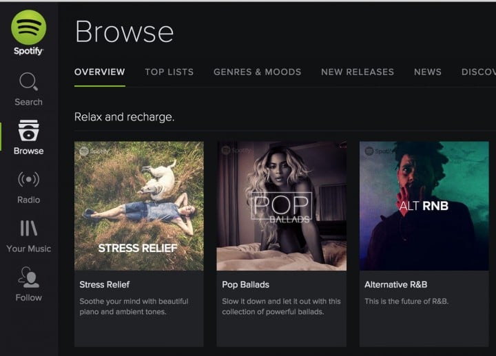 Use the web player to listen to Spotify anywhere.
