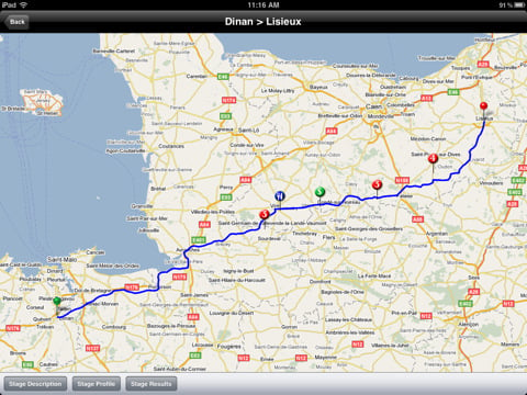 Tour de France iPad app - Tour 2011