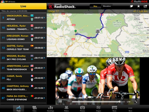 Tour de France iPad app