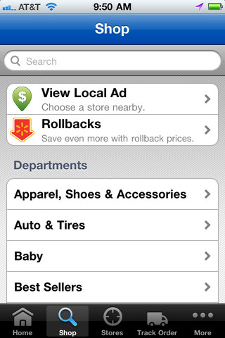 Walmart iPhone app