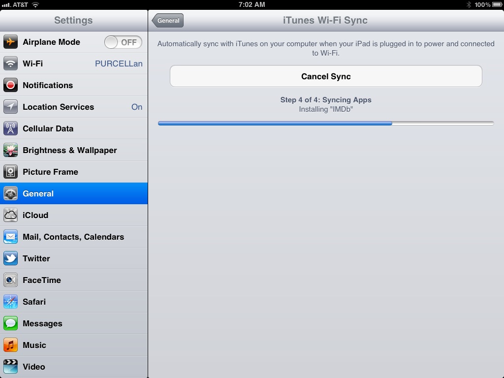 iTunes Wi-Fi sync settings
