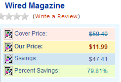 Wired Magazine Subscription Price June 5th