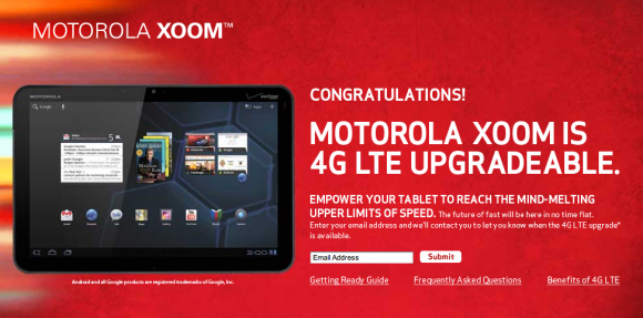 Xoom 4G LTE upgrade now happening