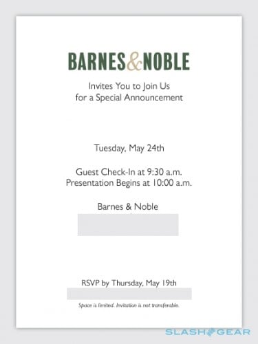 Barnes and Noble Invite