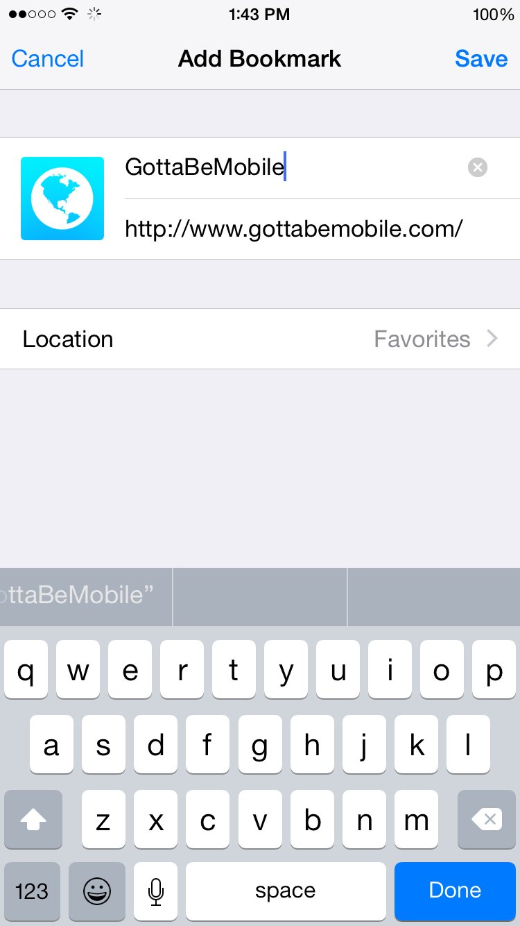 How to Save a Bookmark in Safari on iOS 8