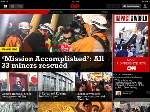 CNN App for iPad