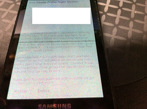 Samsung Fascinate with Screen Problem