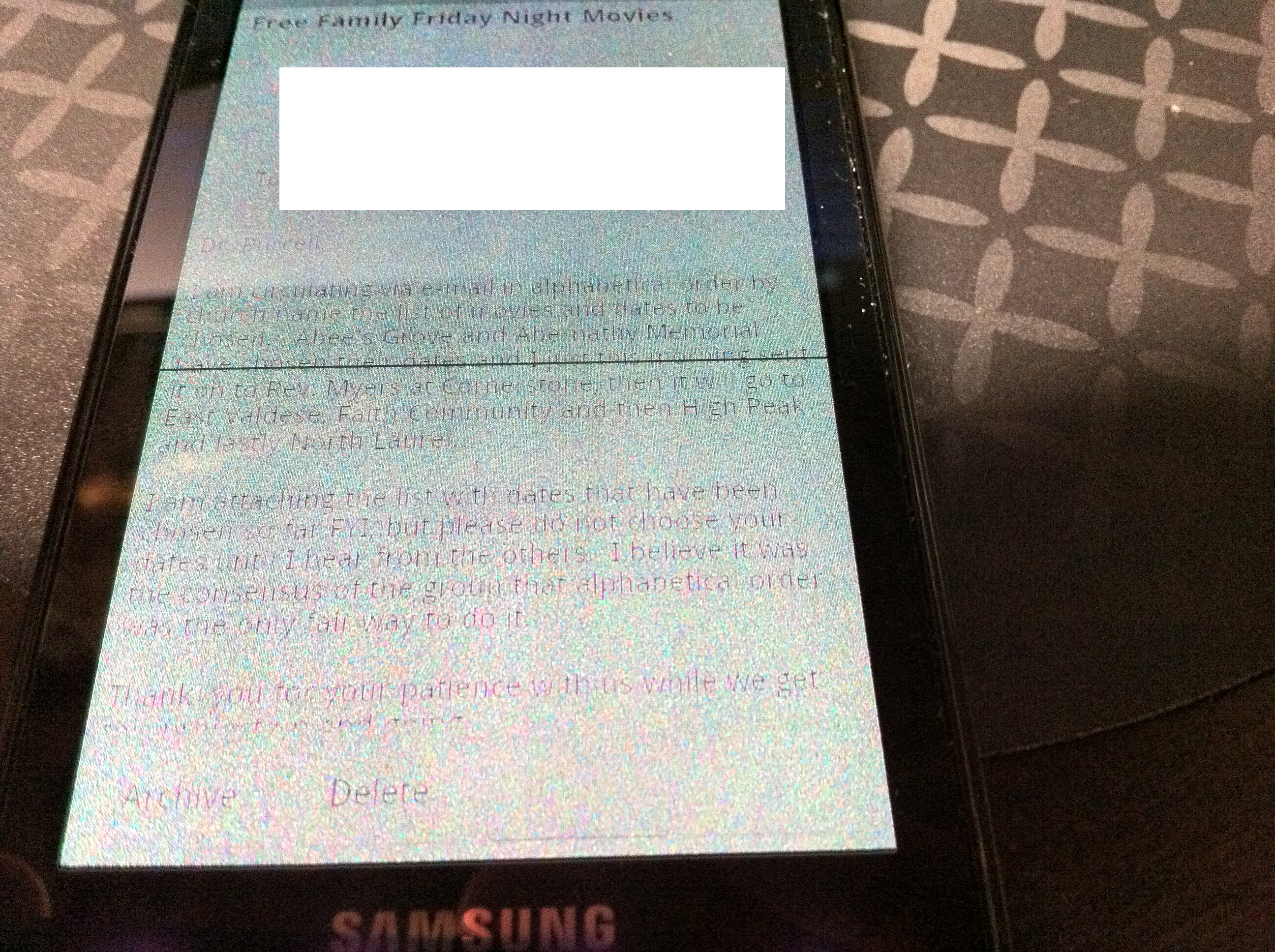 Samsung Fascinate with Screen Problem