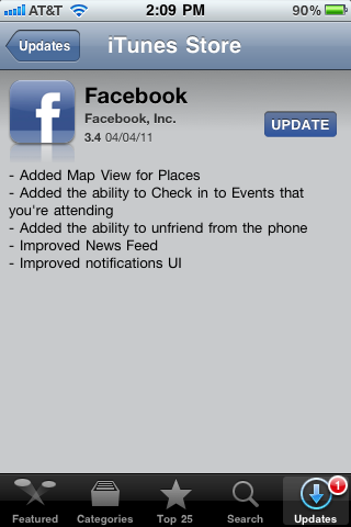 Facebook For iPhone 