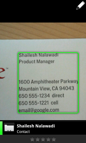 Google Goggles for Android